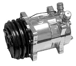 Click Here For Larger View and Line Drawing of the Sanden 508 Polished R12 Refrigerant Compressors .