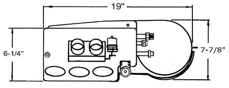 Click Here For A Larger Line Drawing  Of The Elite Standard SE Evaporator