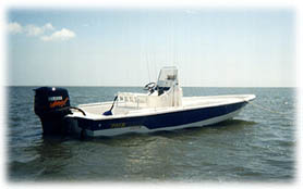 Captain Lynn Smith  Uses A 24 FT. Pathfinder Shallow Water Fishing Boat, Powerd By A Yamaha 250-HP Four Stroke Outboard. 